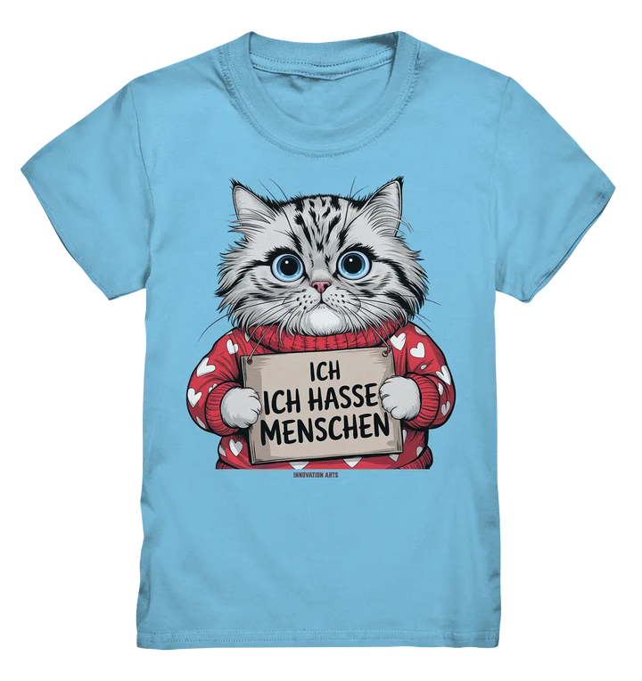 Ich hasse Menschen bunte Katze - Kids Premium Shirt Bright Lights Arts