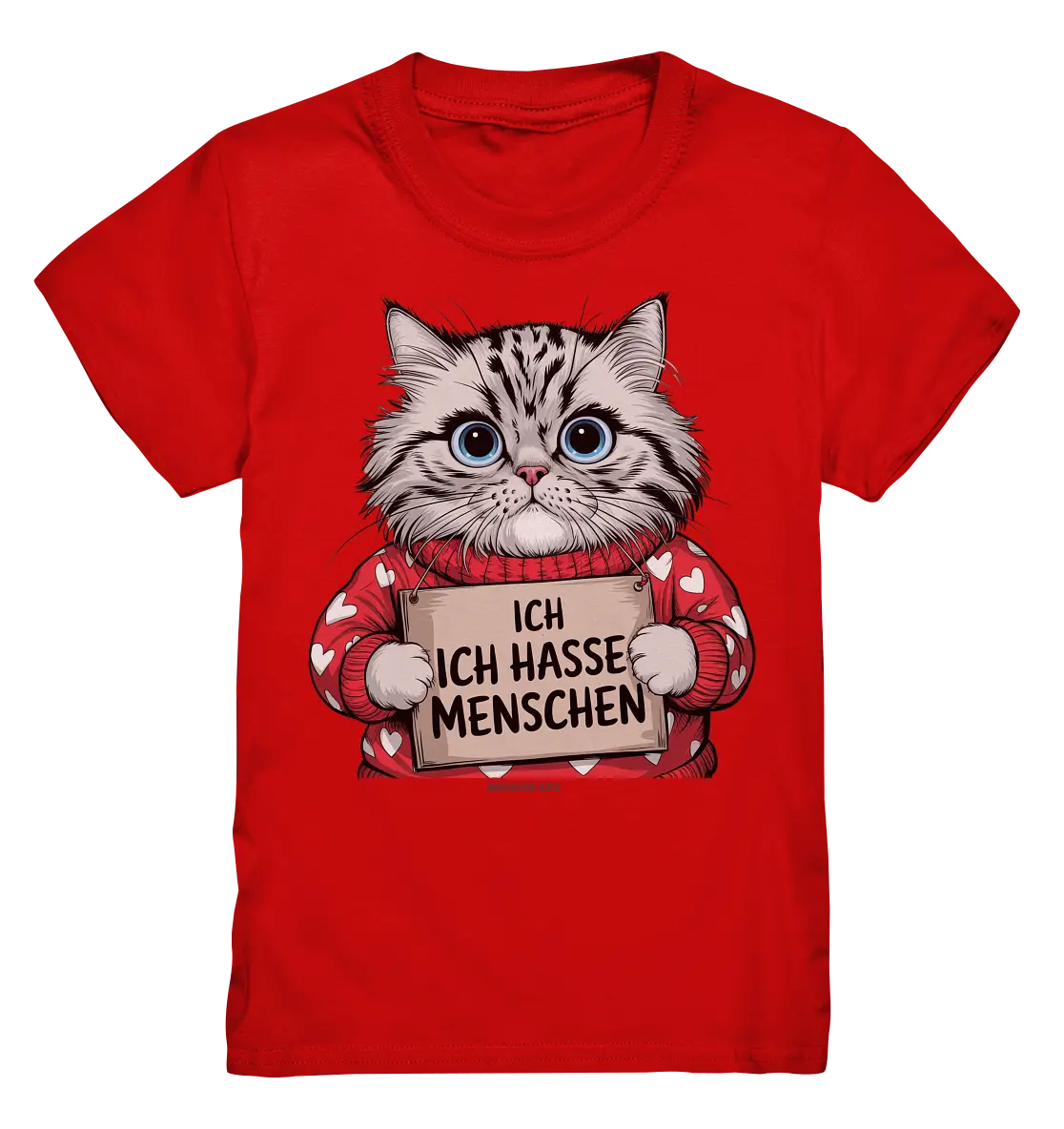 Ich hasse Menschen bunte Katze - Kids Premium Shirt Bright Lights Arts