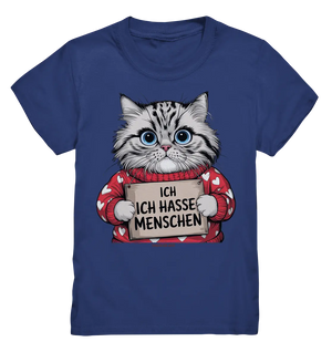 Ich hasse Menschen bunte Katze - Kids Premium Shirt Bright Lights Arts