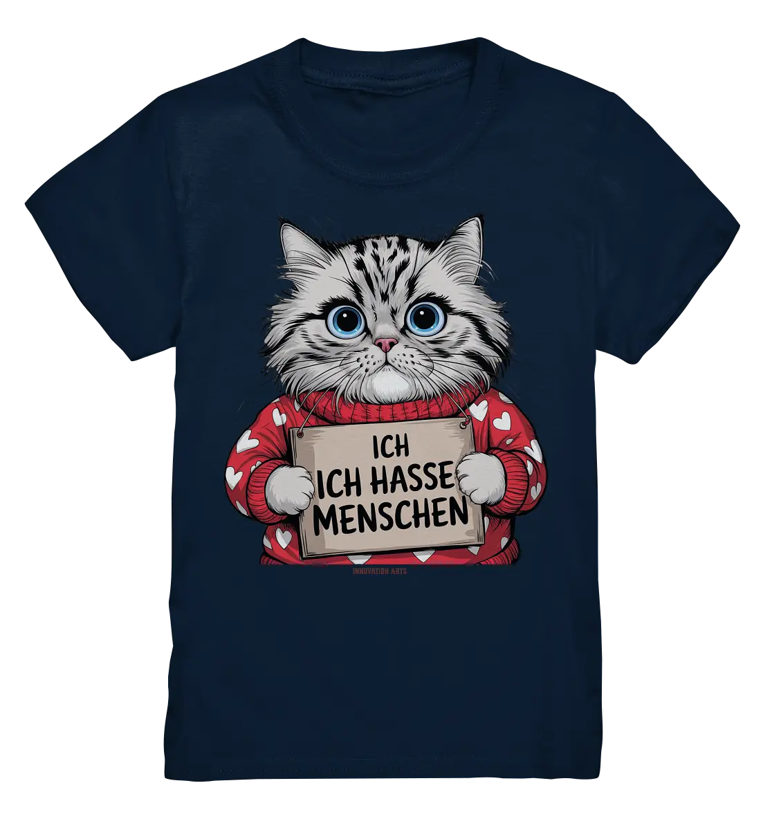 Ich hasse Menschen bunte Katze - Kids Premium Shirt Bright Lights Arts