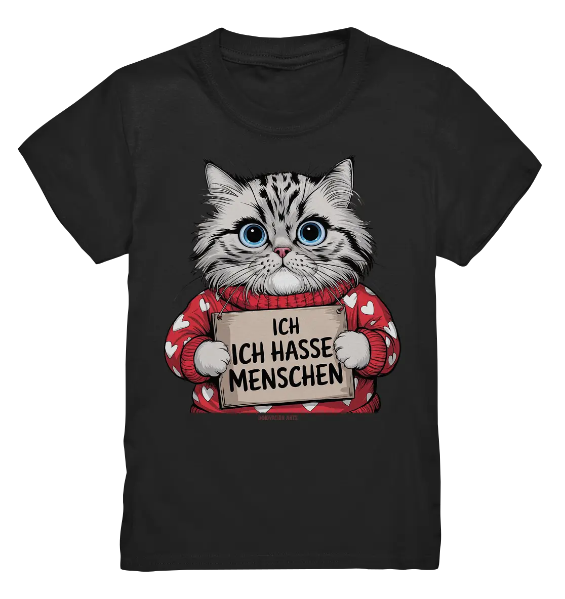 Ich hasse Menschen bunte Katze - Kids Premium Shirt Bright Lights Arts