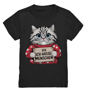Ich hasse Menschen bunte Katze - Kids Premium Shirt Bright Lights Arts