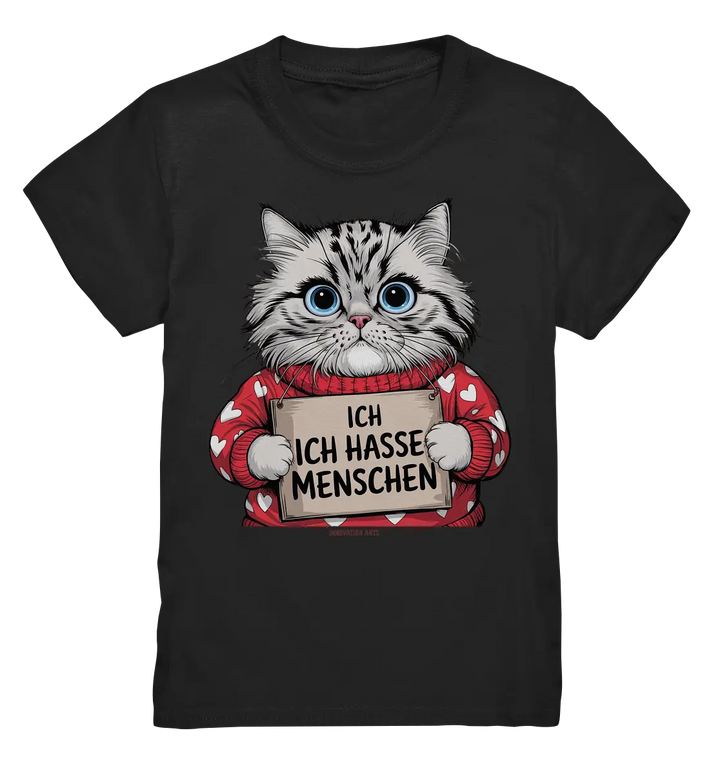 Ich hasse Menschen bunte Katze - Kids Premium Shirt Bright Lights Arts