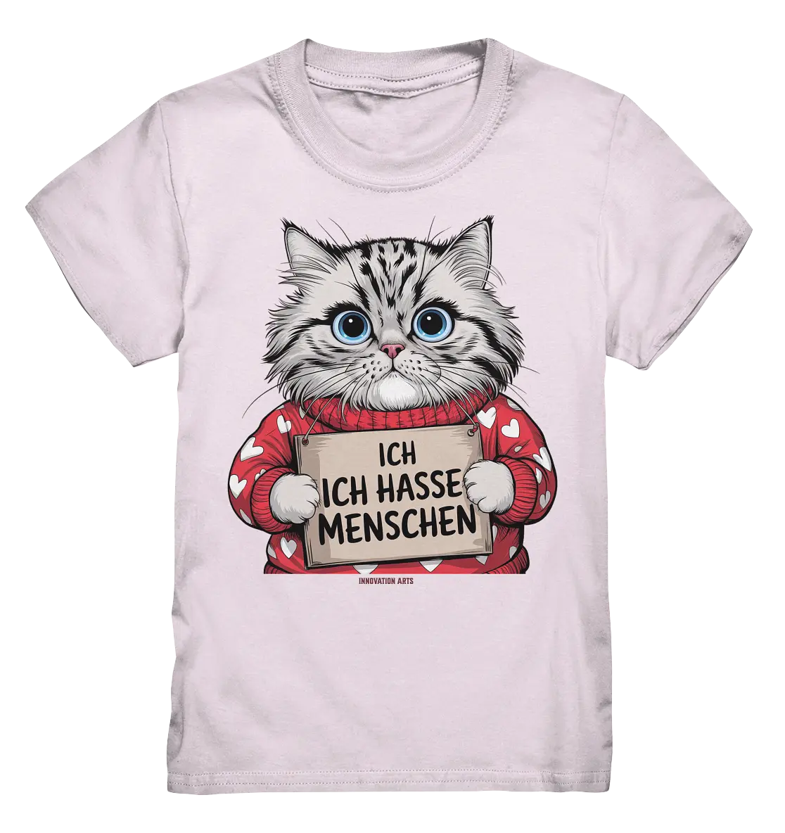 Ich hasse Menschen bunte Katze - Kids Premium Shirt Bright Lights Arts
