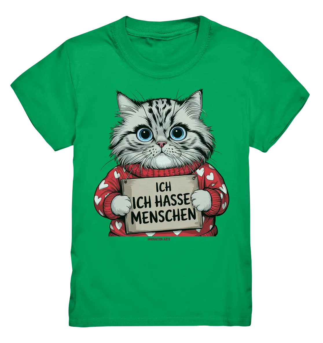 Ich hasse Menschen bunte Katze - Kids Premium Shirt Bright Lights Arts
