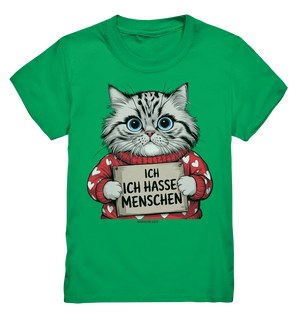 Ich hasse Menschen bunte Katze - Kids Premium Shirt Bright Lights Arts