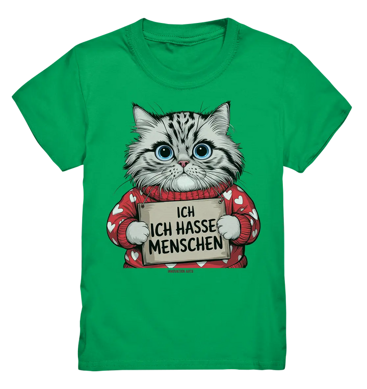 Ich hasse Menschen bunte Katze - Kids Premium Shirt Bright Lights Arts