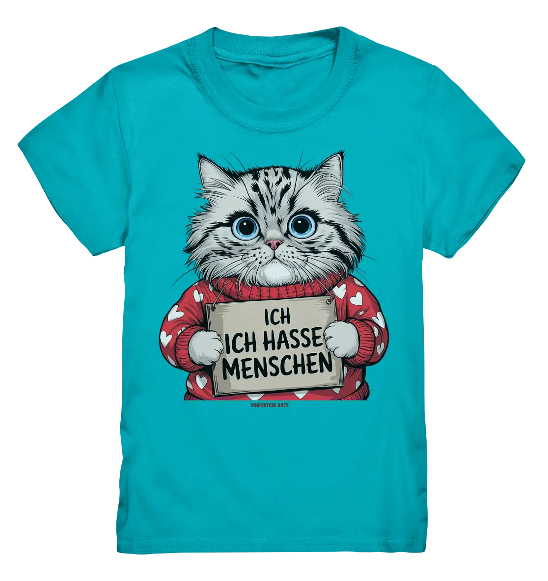 Ich hasse Menschen bunte Katze - Kids Premium Shirt Bright Lights Arts
