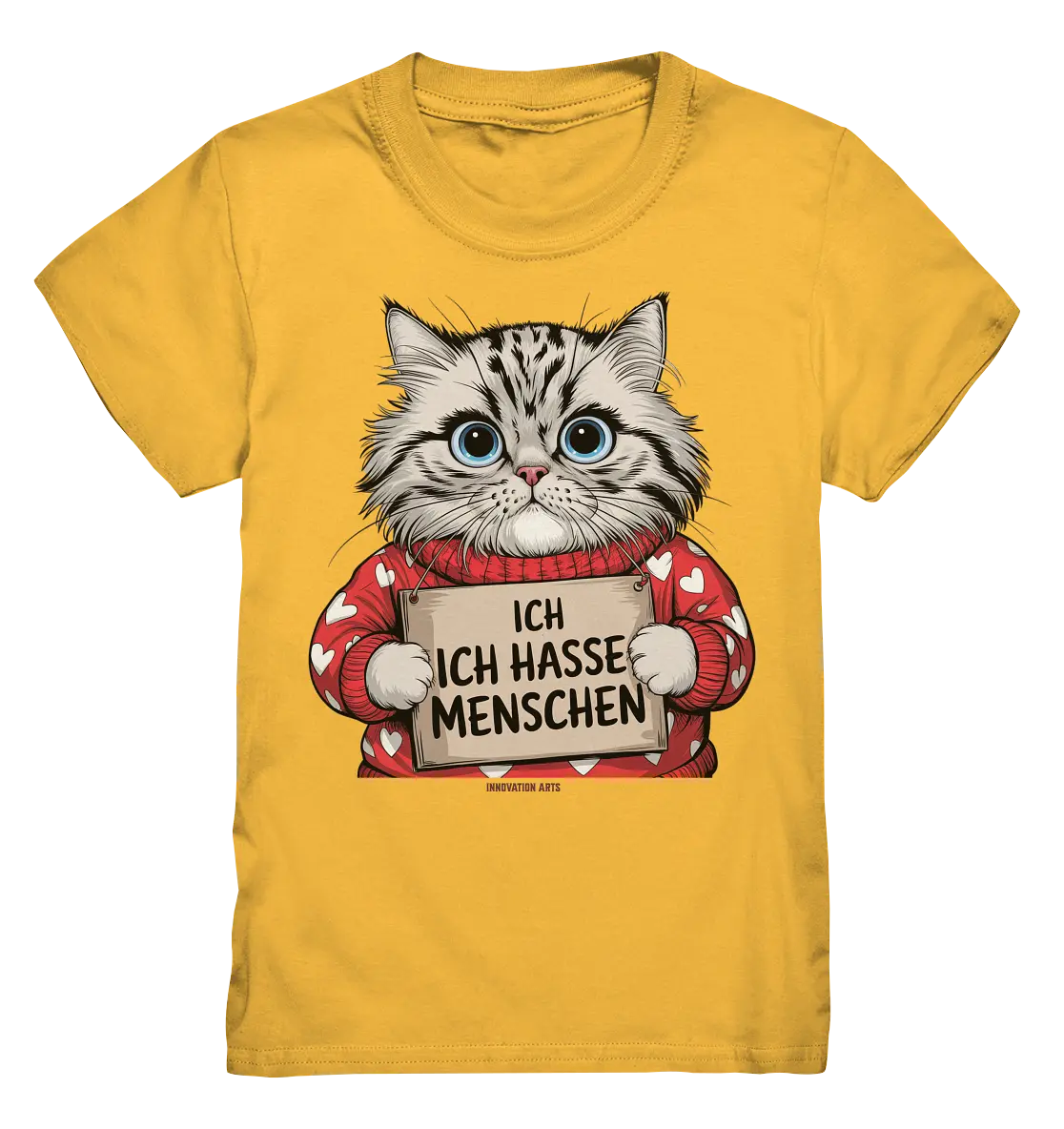 Ich hasse Menschen bunte Katze - Kids Premium Shirt Bright Lights Arts