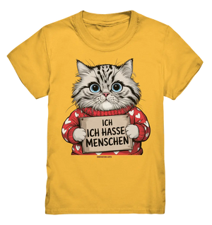 Ich hasse Menschen bunte Katze - Kids Premium Shirt Bright Lights Arts
