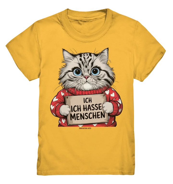 Ich hasse Menschen bunte Katze - Kids Premium Shirt Bright Lights Arts