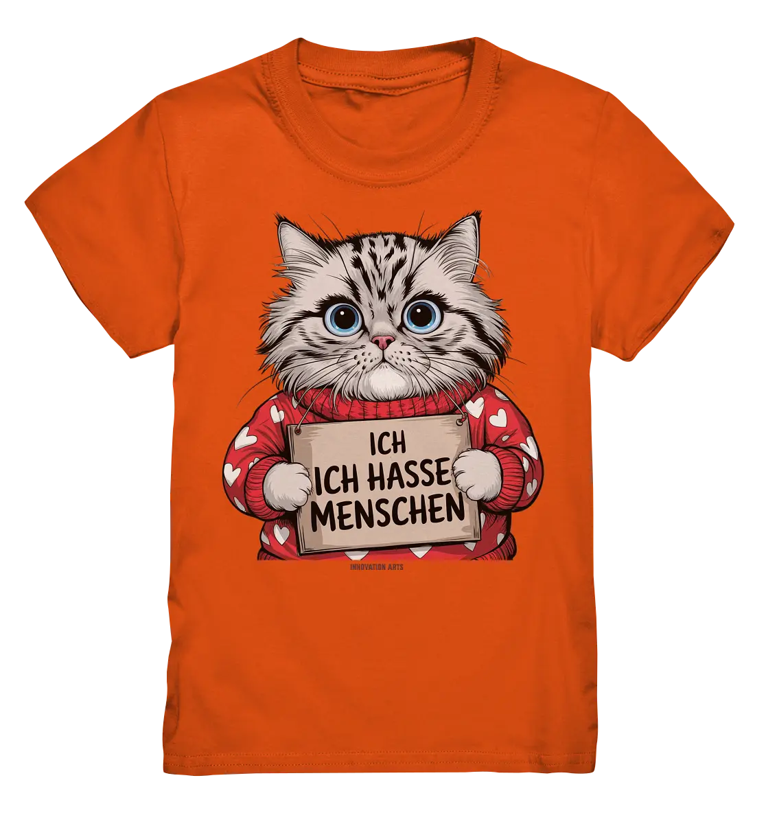 Ich hasse Menschen bunte Katze - Kids Premium Shirt Bright Lights Arts