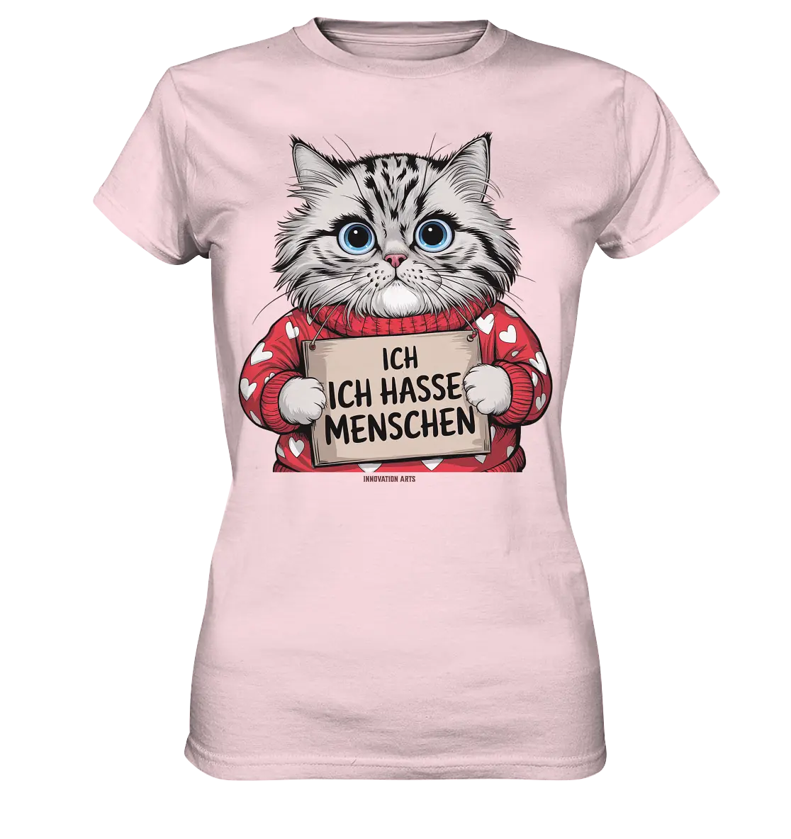 Ich hasse Menschen bunte Katze - Ladies Premium Shirt Bright Lights Arts