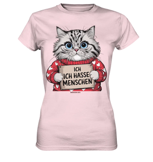 Ich hasse Menschen bunte Katze - Ladies Premium Shirt Bright Lights Arts
