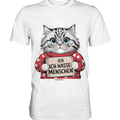 Ich hasse Menschen bunte Katze - Premium Shirt Bright Lights Arts