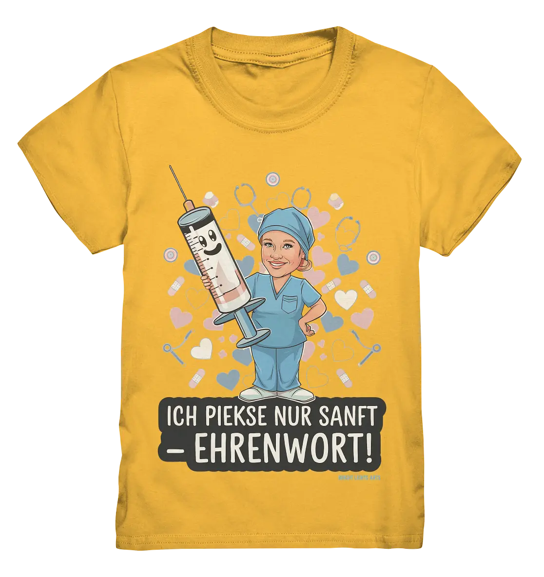 Ich piekse nur sanft - Ehrenwort! - Kids Premium Shirt Bright Lights Arts