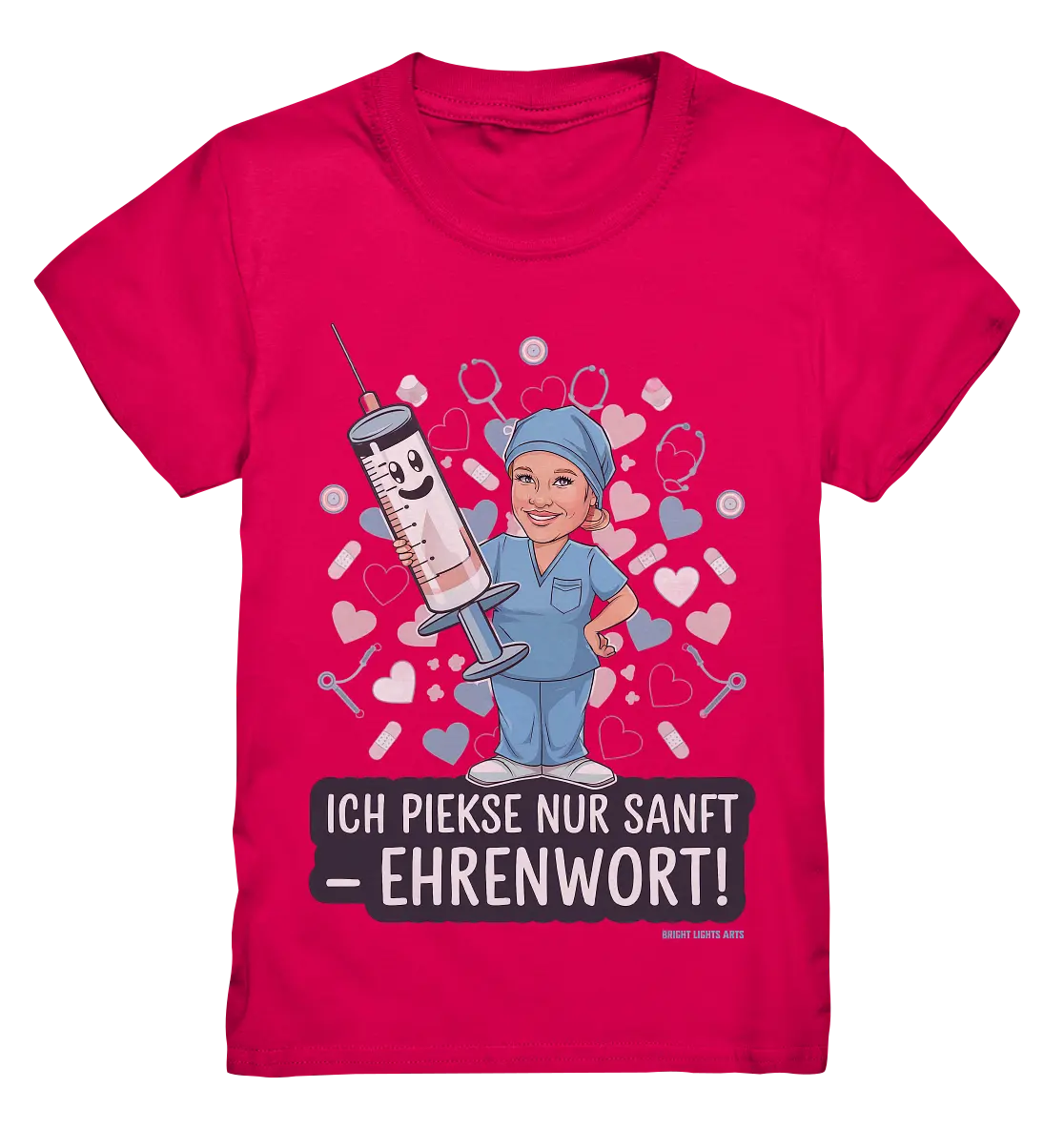 Ich piekse nur sanft - Ehrenwort! - Kids Premium Shirt Bright Lights Arts