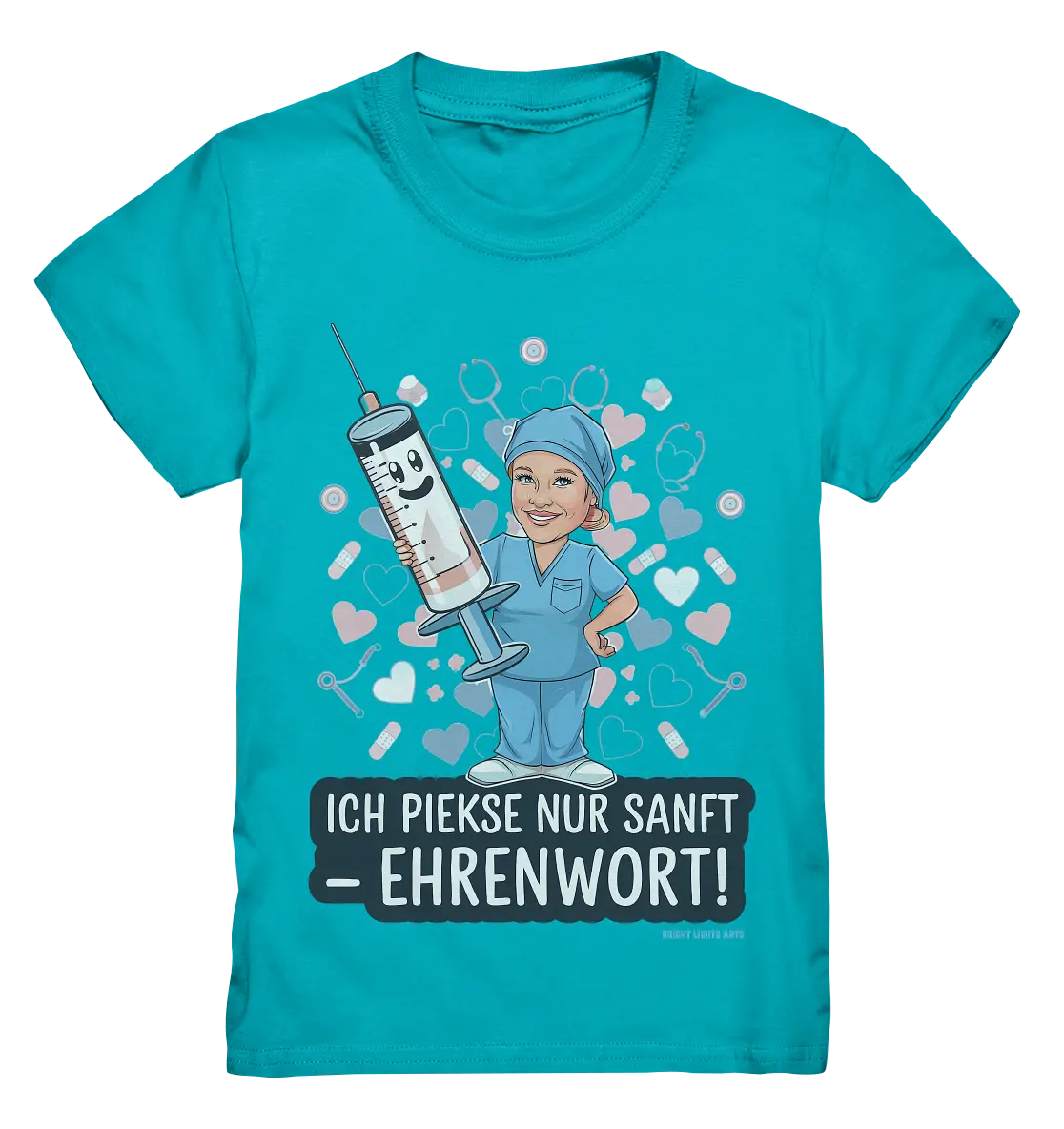 Ich piekse nur sanft - Ehrenwort! - Kids Premium Shirt Bright Lights Arts