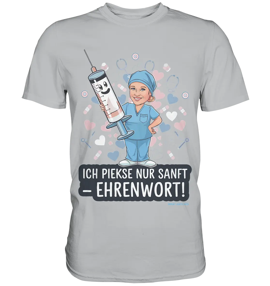 Ich piekse nur sanft - Ehrenwort! - Premium Shirt Bright Lights Arts