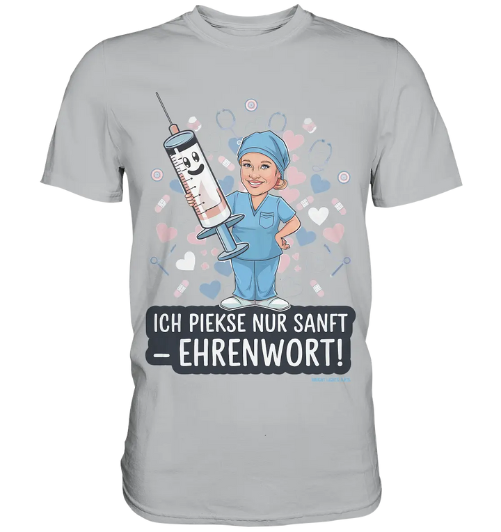 Ich piekse nur sanft - Ehrenwort! - Premium Shirt Bright Lights Arts