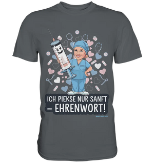 Ich piekse nur sanft - Ehrenwort! - Premium Shirt Bright Lights Arts