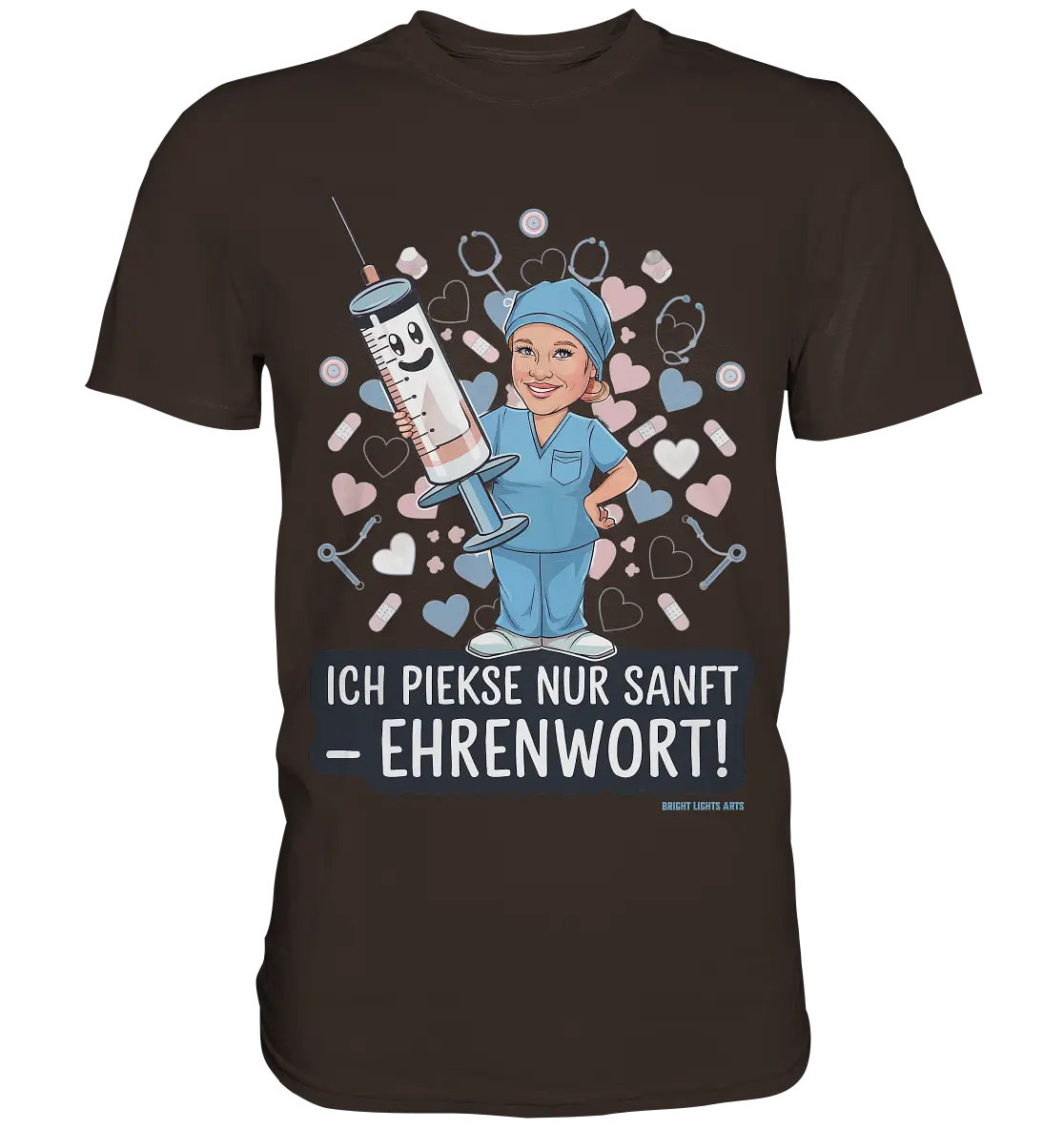 Ich piekse nur sanft - Ehrenwort! - Premium Shirt Bright Lights Arts
