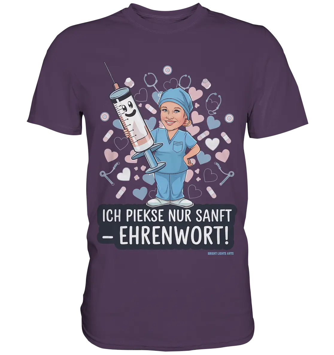 Ich piekse nur sanft - Ehrenwort! - Premium Shirt Bright Lights Arts