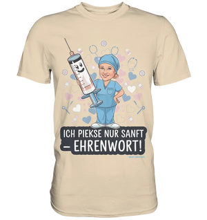 Ich piekse nur sanft - Ehrenwort! - Premium Shirt Bright Lights Arts
