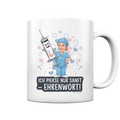 Ich piekse nur sanft - Ehrenwort! - Tasse glossy Bright Lights Arts