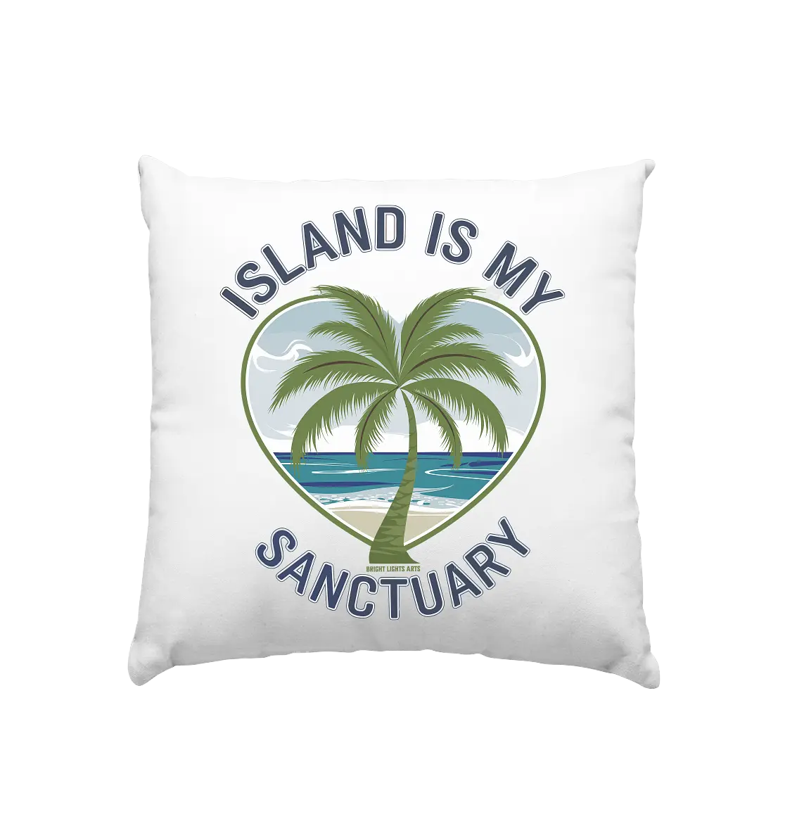 Island Is My Sanctuary - Tropische Ruhe - Kissen 40x40cm Bright Lights Arts