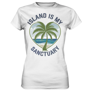 Island Is My Sanctuary - Tropische Ruhe - Ladies Premium Shirt Bright Lights Arts