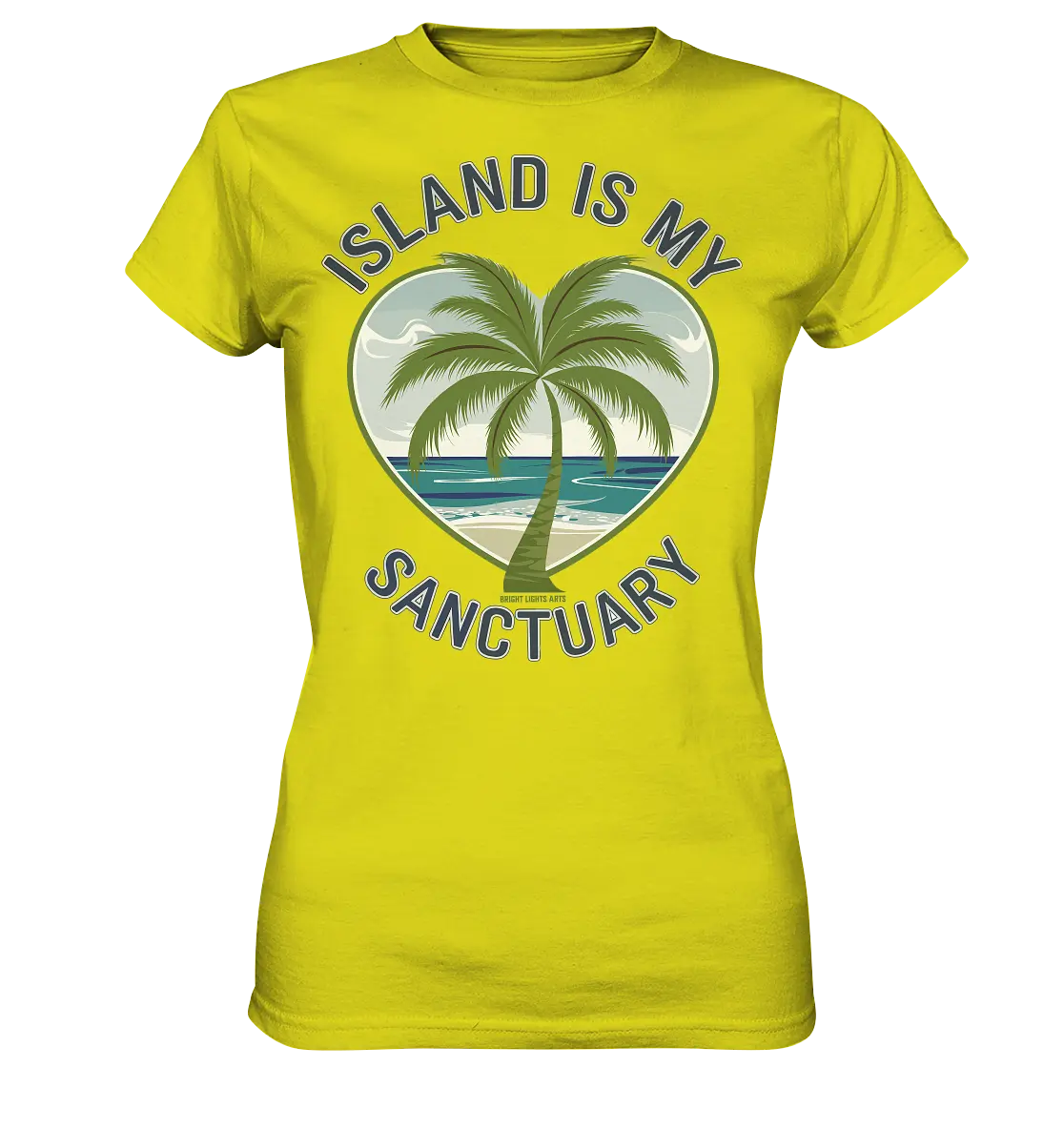 Island Is My Sanctuary - Tropische Ruhe - Ladies Premium Shirt Bright Lights Arts