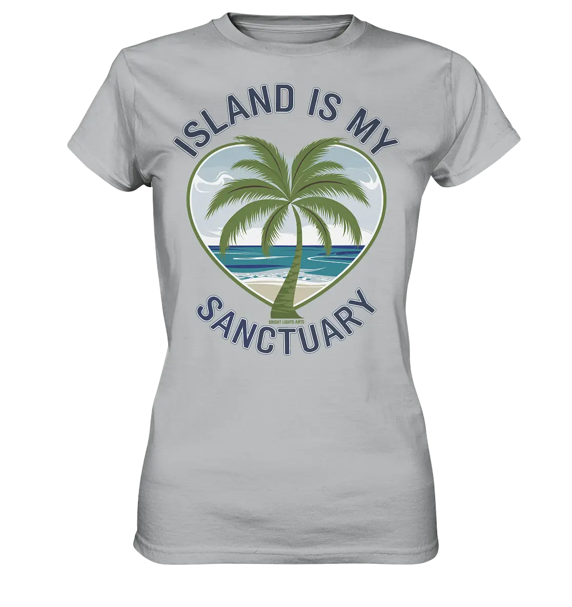 Island Is My Sanctuary - Tropische Ruhe - Ladies Premium Shirt Bright Lights Arts