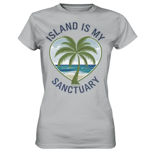 Island Is My Sanctuary - Tropische Ruhe - Ladies Premium Shirt Bright Lights Arts