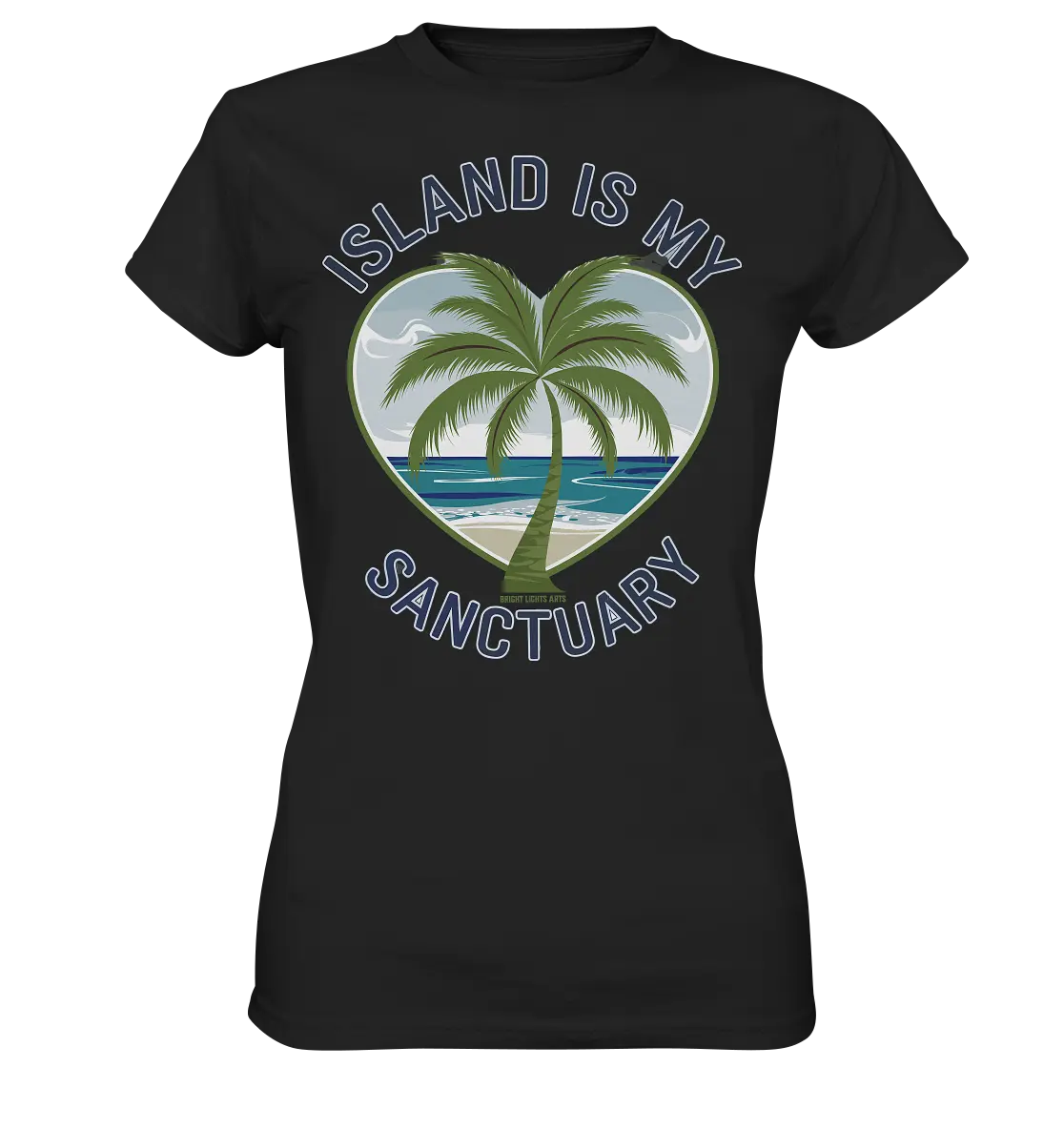 Island Is My Sanctuary - Tropische Ruhe - Ladies Premium Shirt Bright Lights Arts