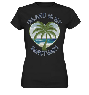 Island Is My Sanctuary - Tropische Ruhe - Ladies Premium Shirt Bright Lights Arts