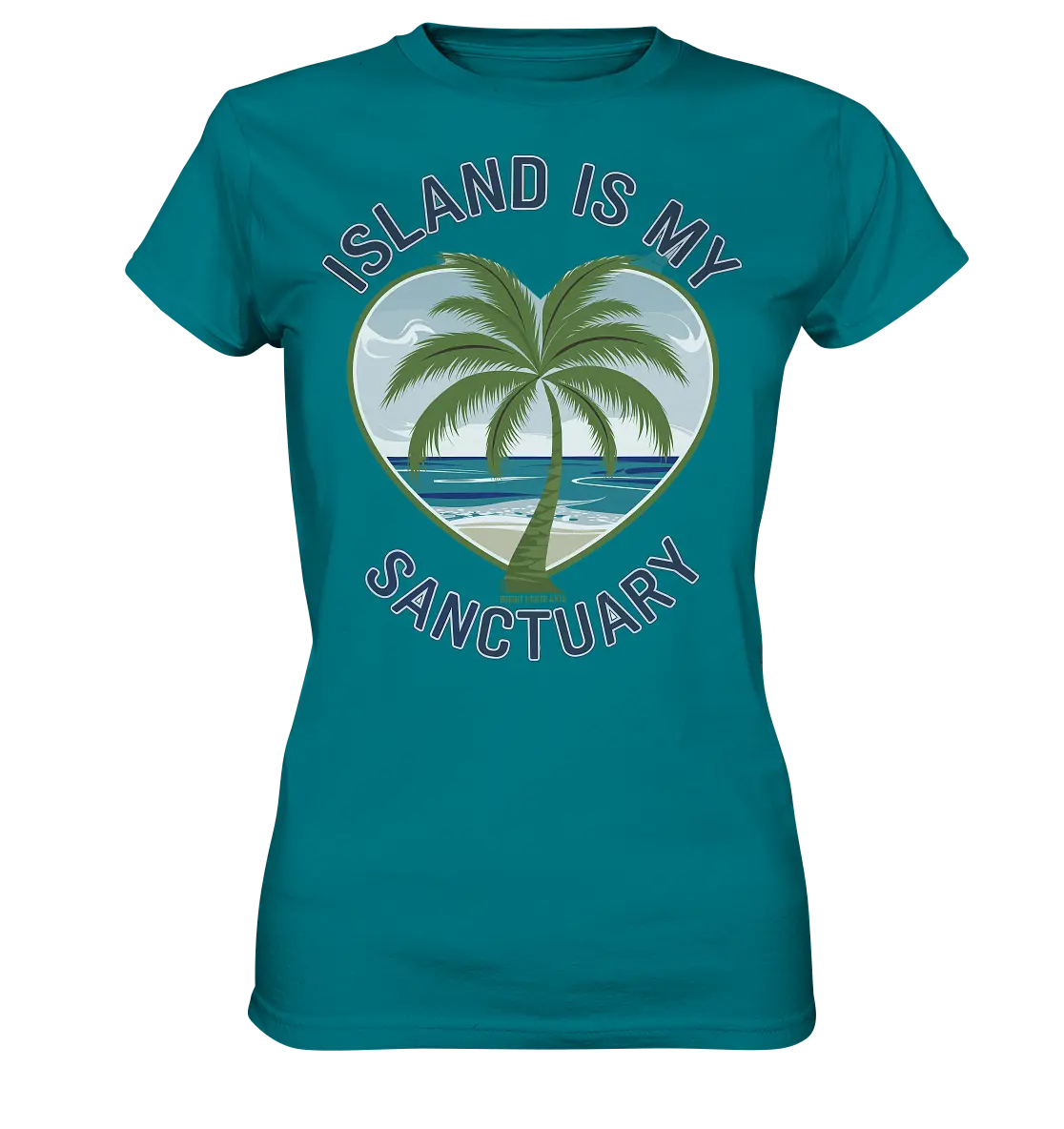 Island Is My Sanctuary - Tropische Ruhe - Ladies Premium Shirt Bright Lights Arts