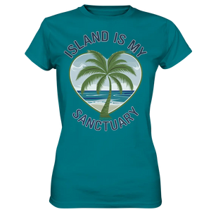 Island Is My Sanctuary - Tropische Ruhe - Ladies Premium Shirt Bright Lights Arts