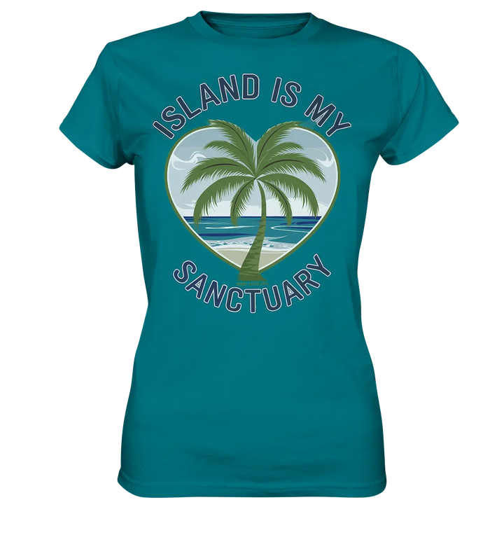 Island Is My Sanctuary - Tropische Ruhe - Ladies Premium Shirt Bright Lights Arts