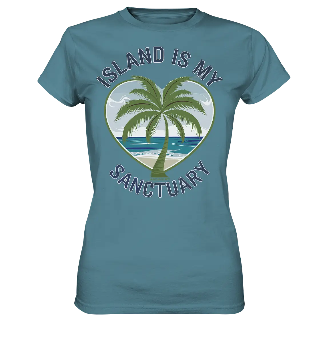 Island Is My Sanctuary - Tropische Ruhe - Ladies Premium Shirt Bright Lights Arts
