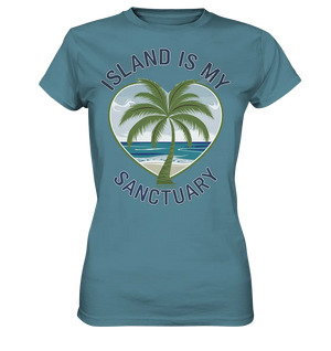 Island Is My Sanctuary - Tropische Ruhe - Ladies Premium Shirt Bright Lights Arts