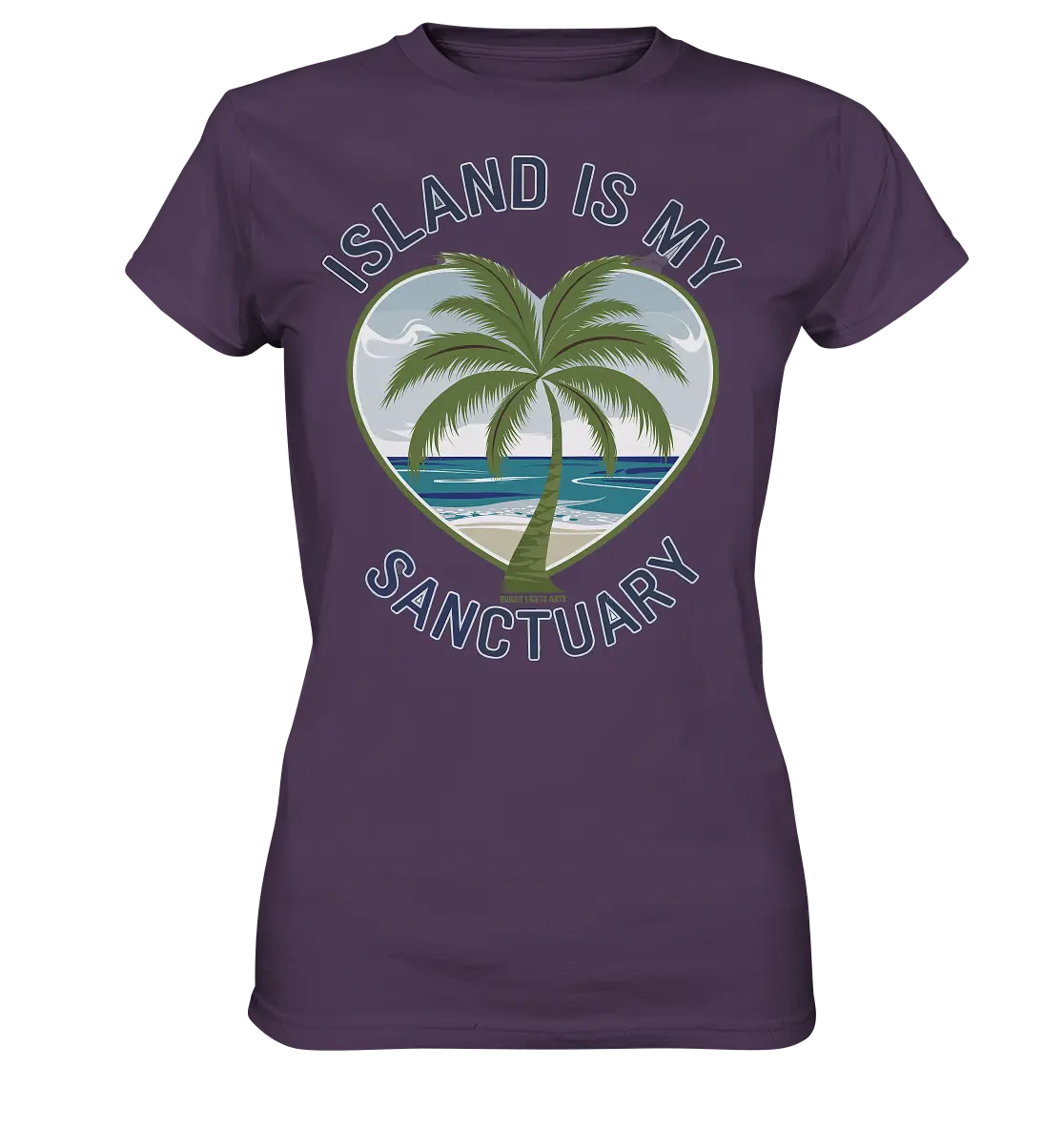 Island Is My Sanctuary - Tropische Ruhe - Ladies Premium Shirt Bright Lights Arts
