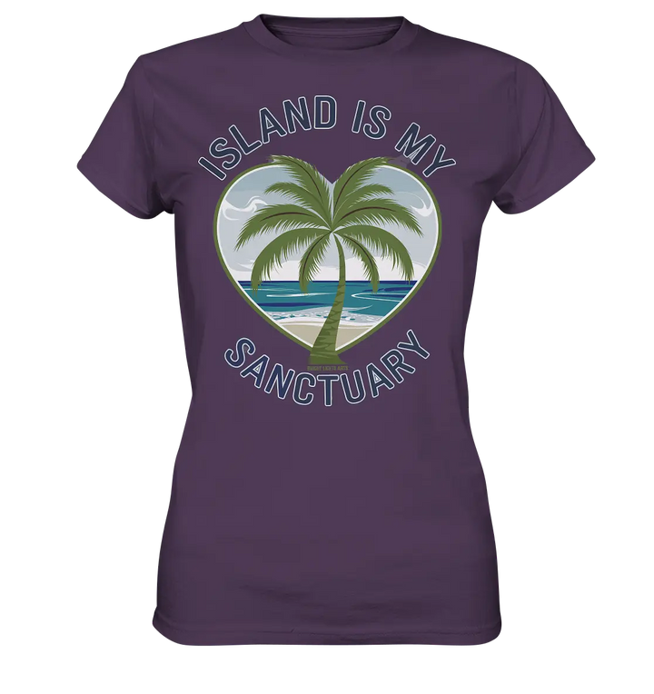 Island Is My Sanctuary - Tropische Ruhe - Ladies Premium Shirt Bright Lights Arts