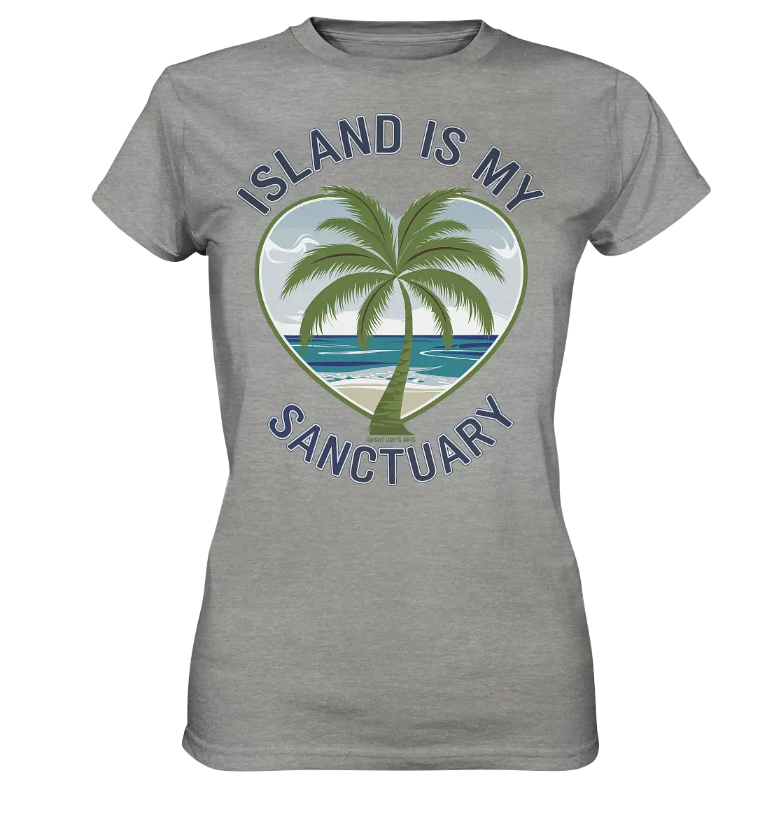 Island Is My Sanctuary - Tropische Ruhe - Ladies Premium Shirt Bright Lights Arts