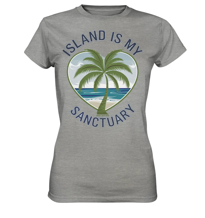 Island Is My Sanctuary - Tropische Ruhe - Ladies Premium Shirt Bright Lights Arts