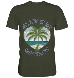 Island Is My Sanctuary - Tropische Ruhe - Premium Shirt Bright Lights Arts