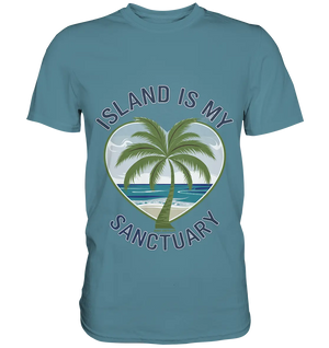 Island Is My Sanctuary - Tropische Ruhe - Premium Shirt Bright Lights Arts