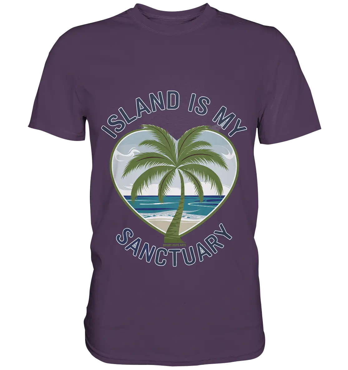 Island Is My Sanctuary - Tropische Ruhe - Premium Shirt Bright Lights Arts