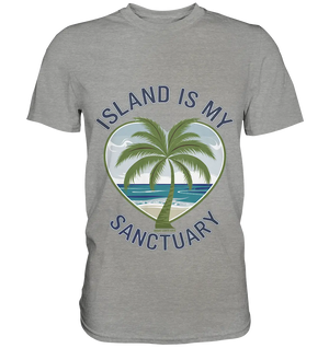 Island Is My Sanctuary - Tropische Ruhe - Premium Shirt Bright Lights Arts