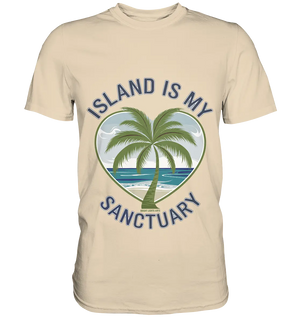 Island Is My Sanctuary - Tropische Ruhe - Premium Shirt Bright Lights Arts